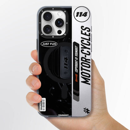 Apple iPhone 14 Pro Max Kılıf M-safe Şarj Özellikli Youngkit Motorcycle Legend Serisi Kapak