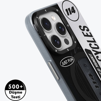 Apple iPhone 14 Pro Max Kılıf M-safe Şarj Özellikli Youngkit Motorcycle Legend Serisi Kapak