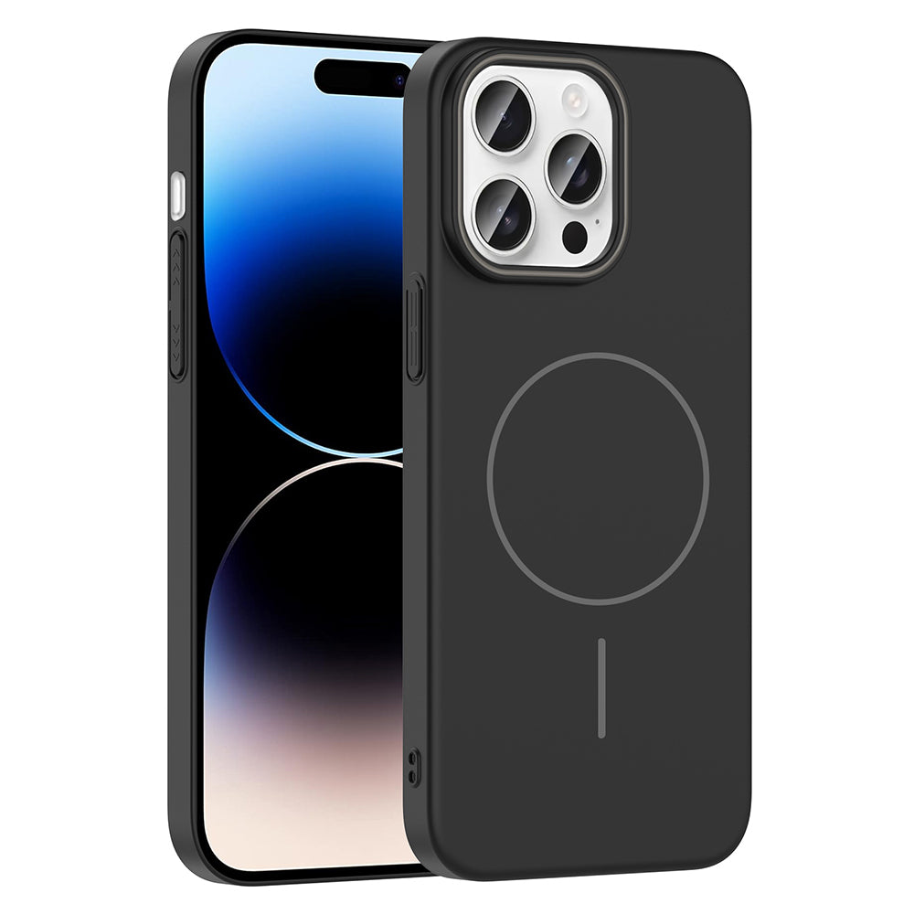 Apple iPhone 14 Pro Max Kılıf M-safe Şarj Özellikli Zore Ruby Sert Kapak