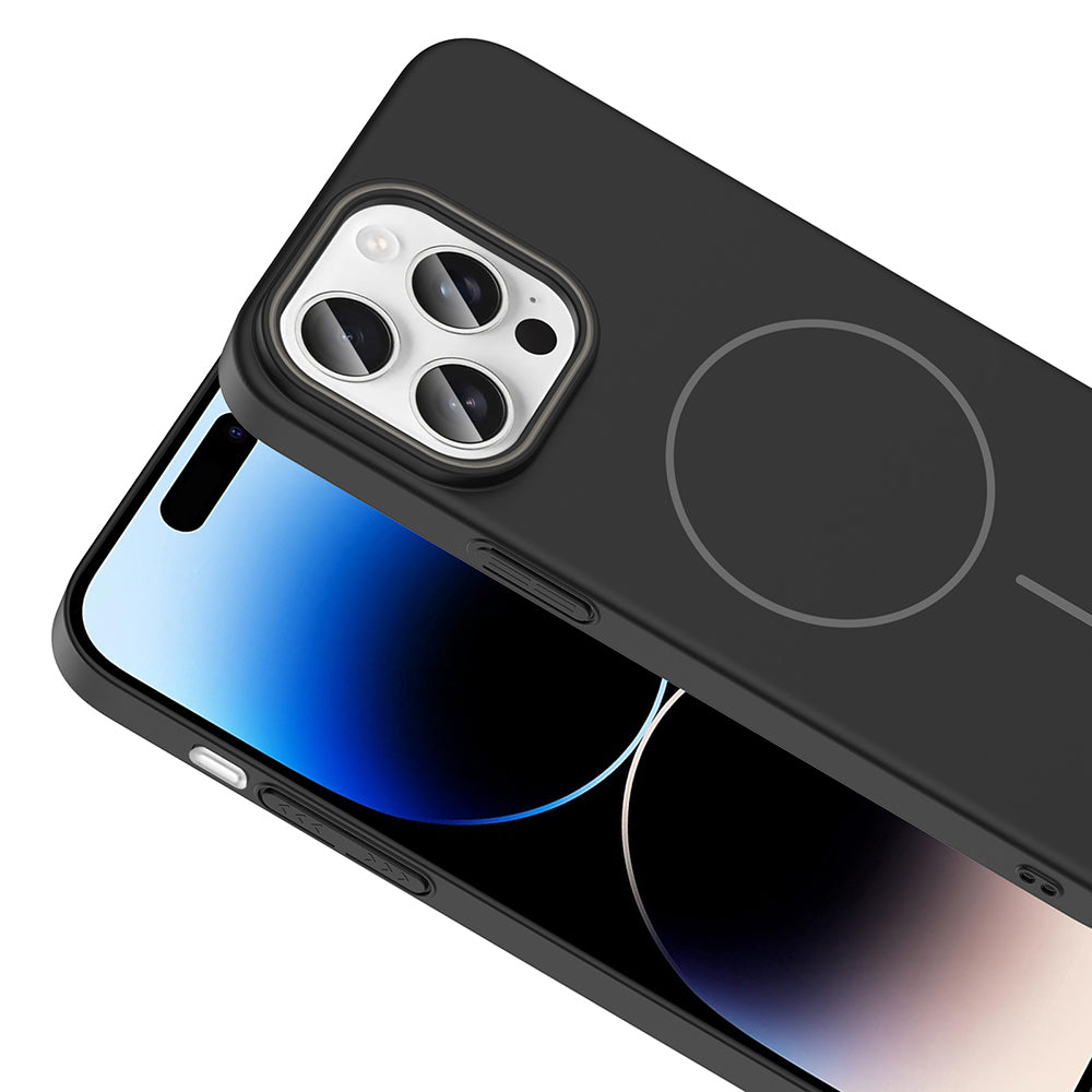 Apple iPhone 14 Pro Max Kılıf M-safe Şarj Özellikli Zore Ruby Sert Kapak