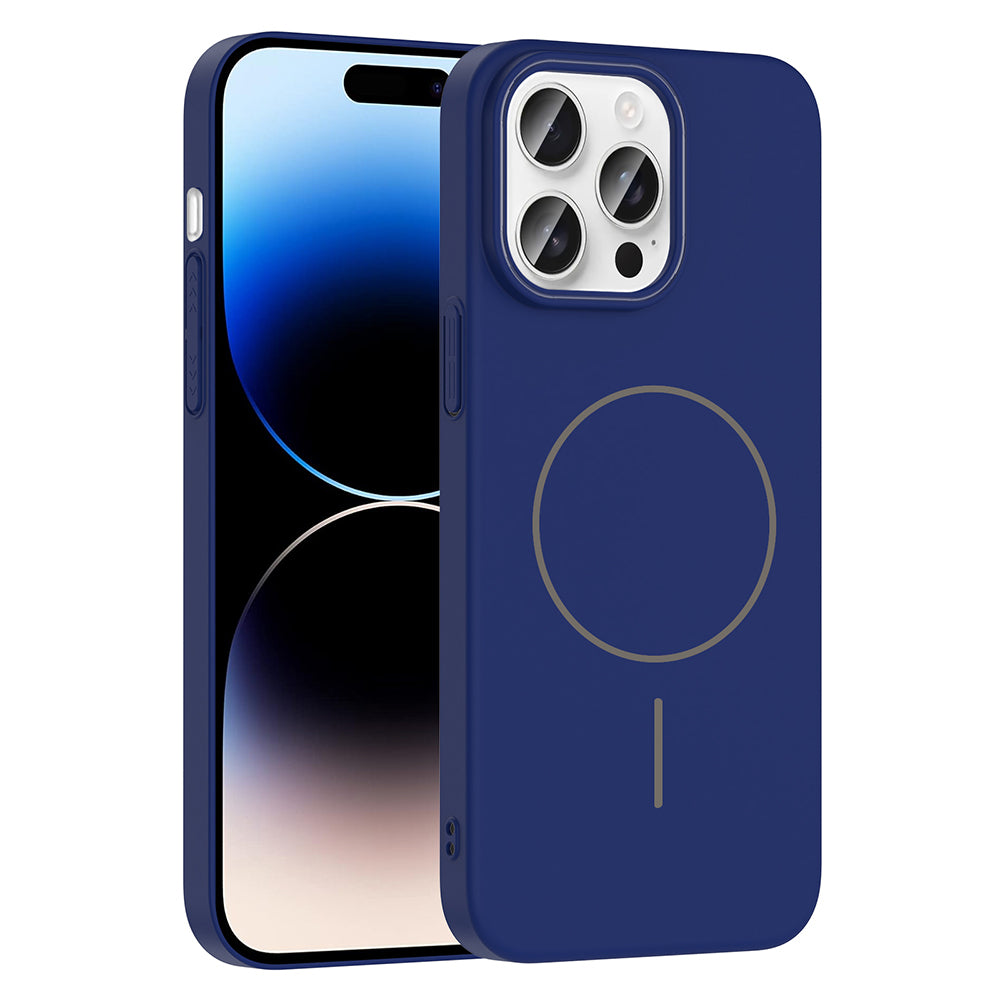 Apple iPhone 14 Pro Max Kılıf M-safe Şarj Özellikli Zore Ruby Sert Kapak