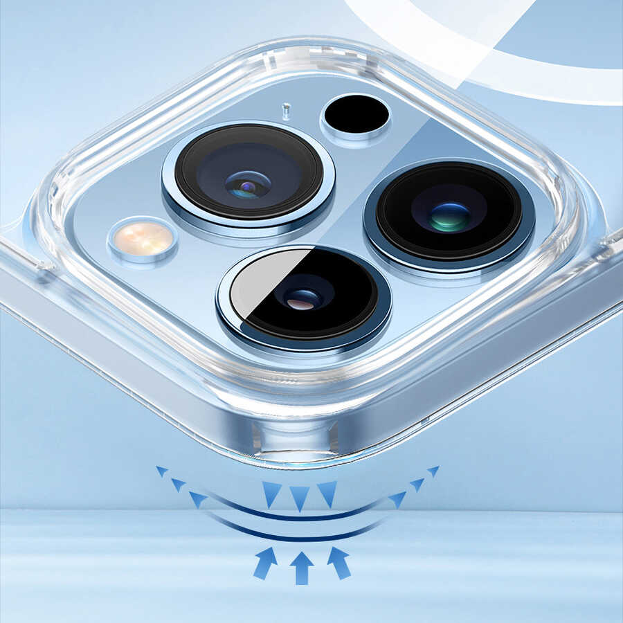 Apple iPhone 14 Pro Max Kılıf Standlı M-safe Wireless Şarj Özellikli Wiwu Aurora Serisi Kapak