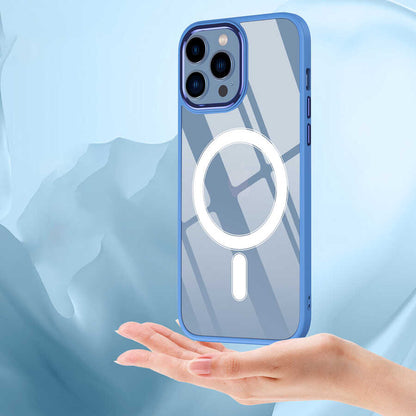 Apple iPhone 14 Pro Max Kılıf Wireless Şarj Özellikli Zore Krom M-safe Silikon Kapak