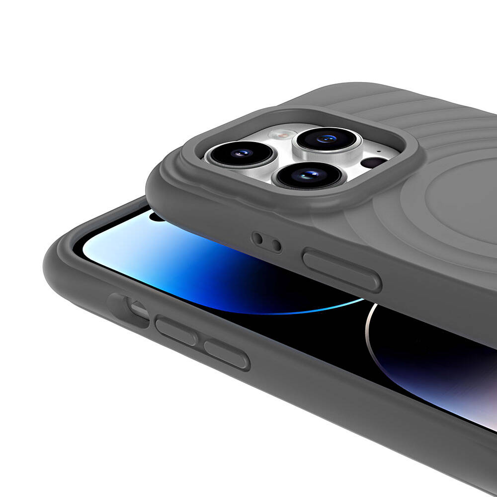 Apple iPhone 14 Pro Max M-safe Şarj Özellikli Airbagli Mat Görünümlü Zore Hepi Kapak