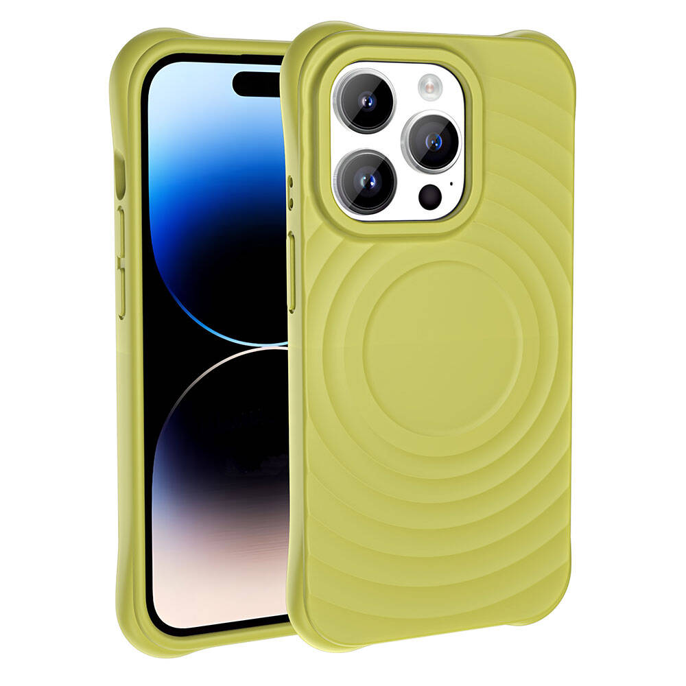 Apple iPhone 14 Pro Max M-safe Şarj Özellikli Airbagli Mat Görünümlü Zore Hepi Kapak