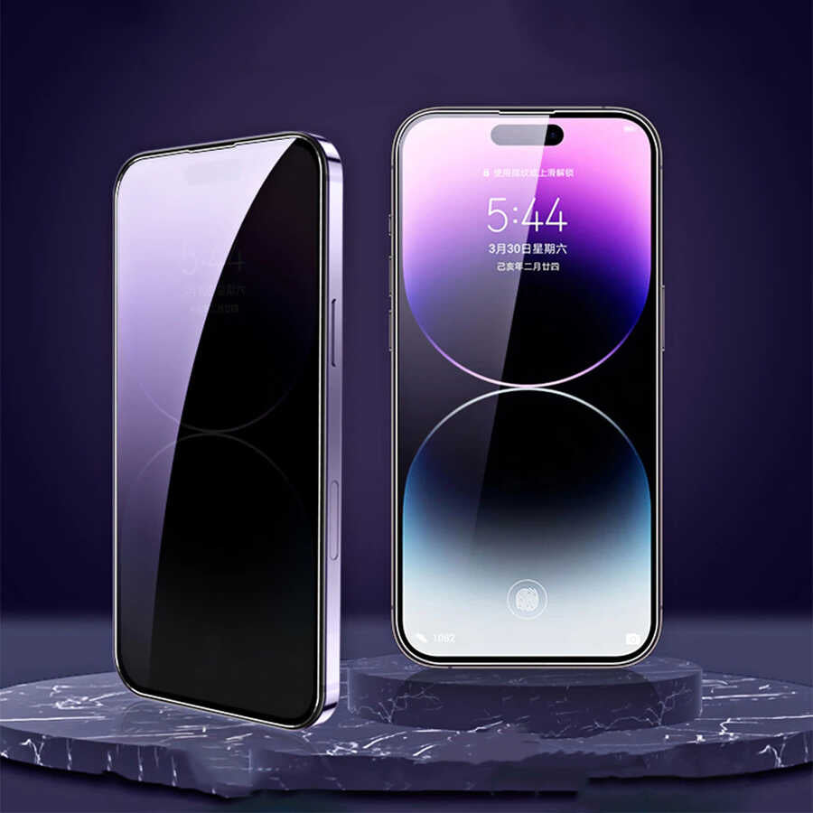 Apple iPhone 14 Pro Max Zore Kor Privacy Cam Ekran Koruyucu