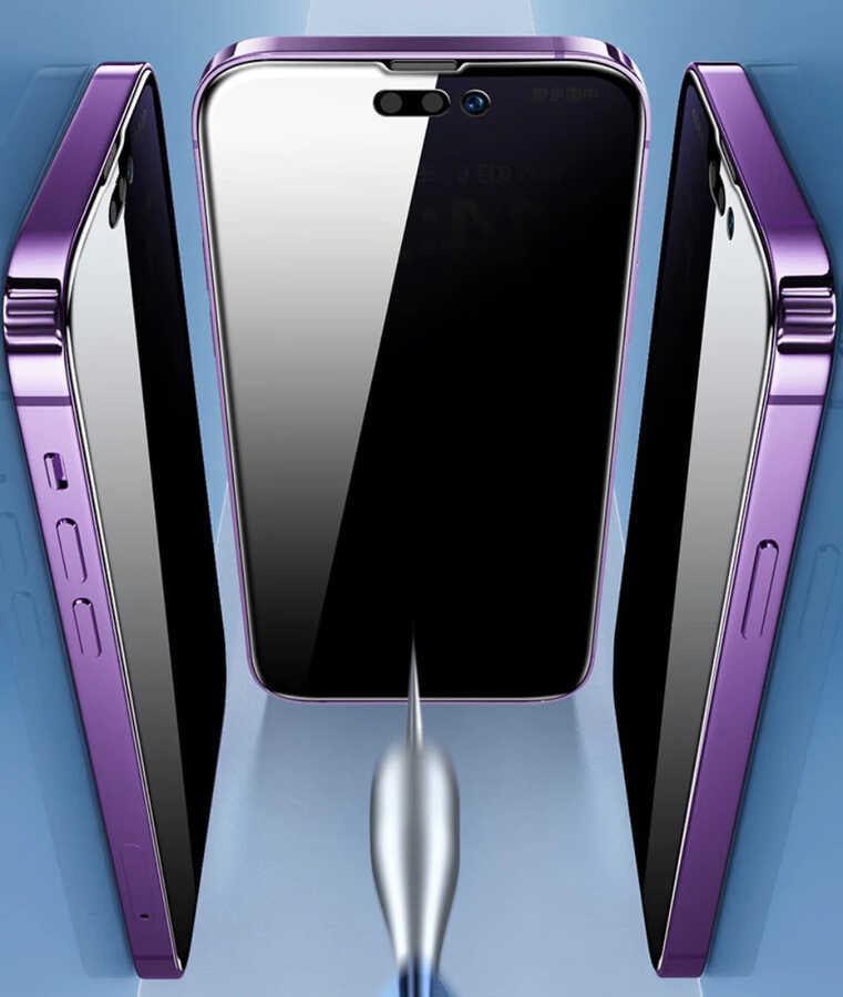 Apple iPhone 14 Pro Max Zore Kor Privacy Cam Ekran Koruyucu