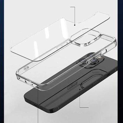 Apple iPhone 14 Wiwu M-safe Şarj Özellikli Lens Korumalı Şeffaf Silikon Kapak