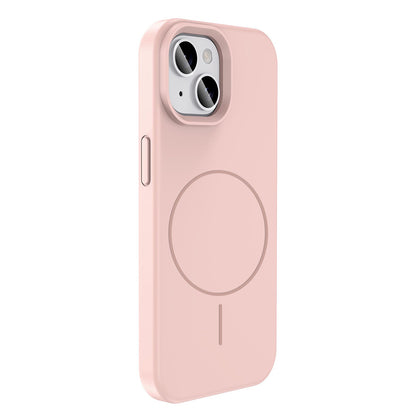 Apple iPhone 15 Kılıf M-safe Şarj Özellikli Sıvı Teknolojili Silinebilir Sert Zore Kivi Kapak