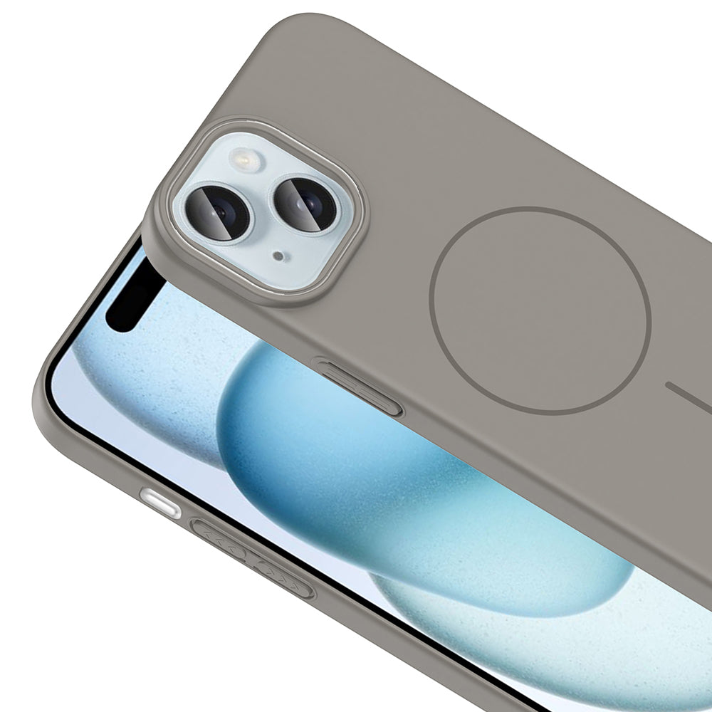 Apple iPhone 15 Kılıf M-safe Şarj Özellikli Zore Ruby Sert Kapak