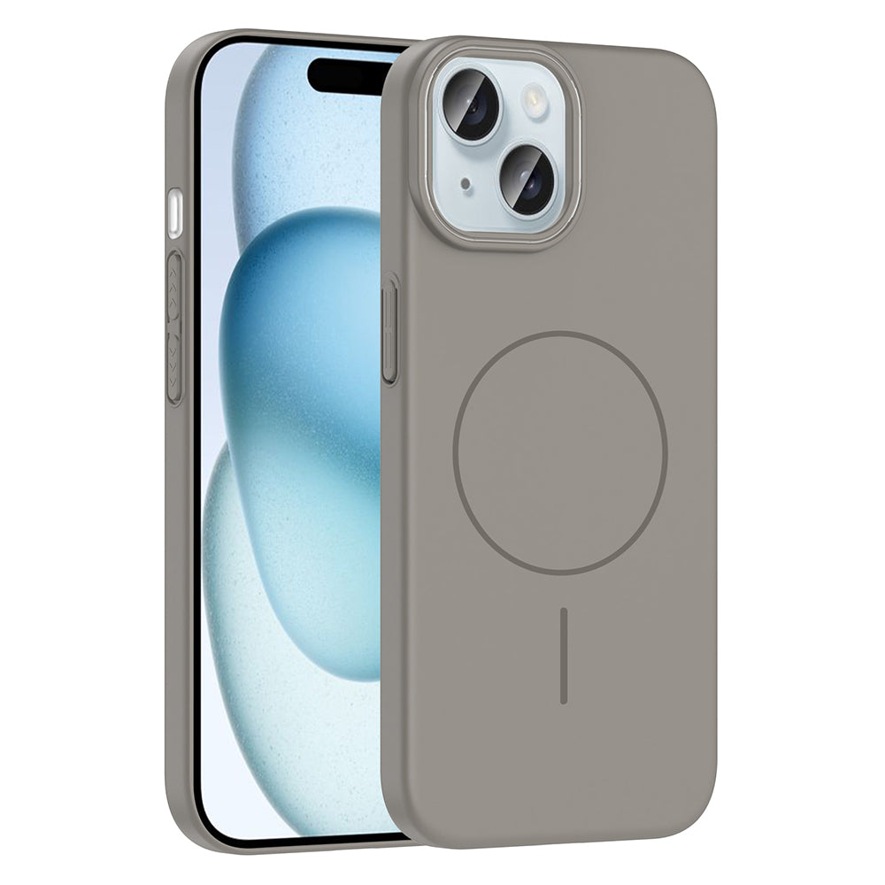 Apple iPhone 15 Kılıf M-safe Şarj Özellikli Zore Ruby Sert Kapak