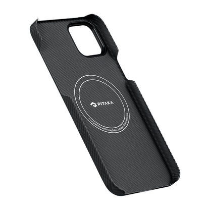 Apple iPhone 15 Plus Kılıf M-safe Şarj Özellikli 600D Aramid Fiber Pitaka Tactile Woven Orchestra Serisi Rhapsody Kapak