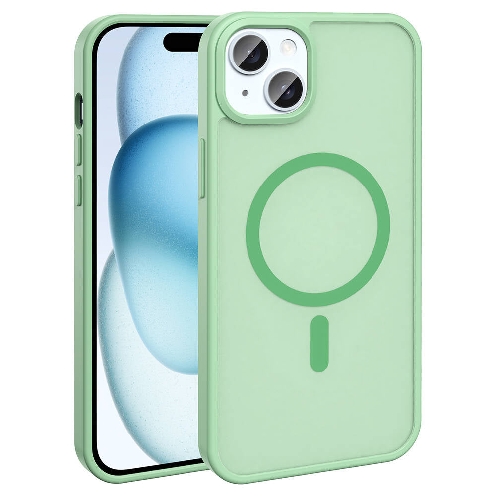 Apple iPhone 15 Plus Kılıf M-safe Şarj Özellikli Mat Arka Yüzey Zore Sio Kapak