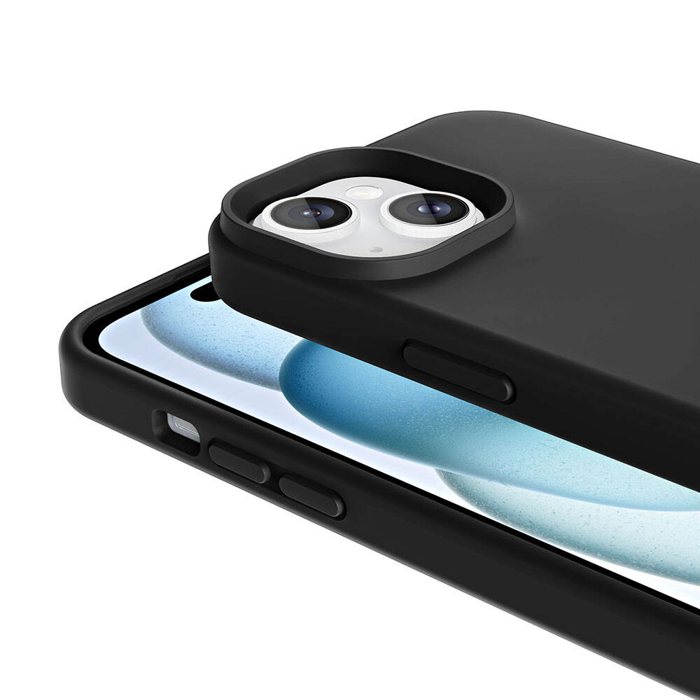 Apple iPhone 15 Plus Kılıf M-safe Şarj Özellikli Sıvı Teknolojili Silinebilir Sert Zore Kivi Kapak