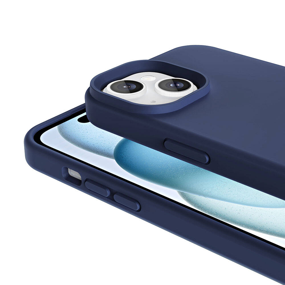 Apple iPhone 15 Plus Kılıf M-safe Şarj Özellikli Sıvı Teknolojili Silinebilir Sert Zore Kivi Kapak