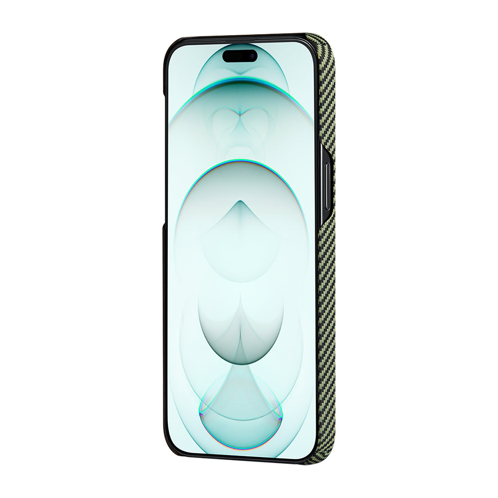 Apple iPhone 15 Pro Kılıf M-safe Şarj Özellikli 600D Aramid Fiber Pitaka Tactile Woven Orchestra Serisi Overture Kapak