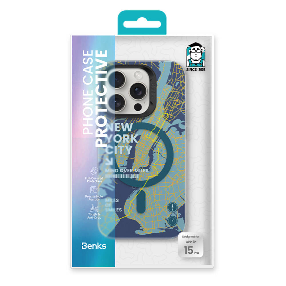 Apple iPhone 15 Pro Kılıf M-safe Şarj Özellikli Benks City Serisi Kapak