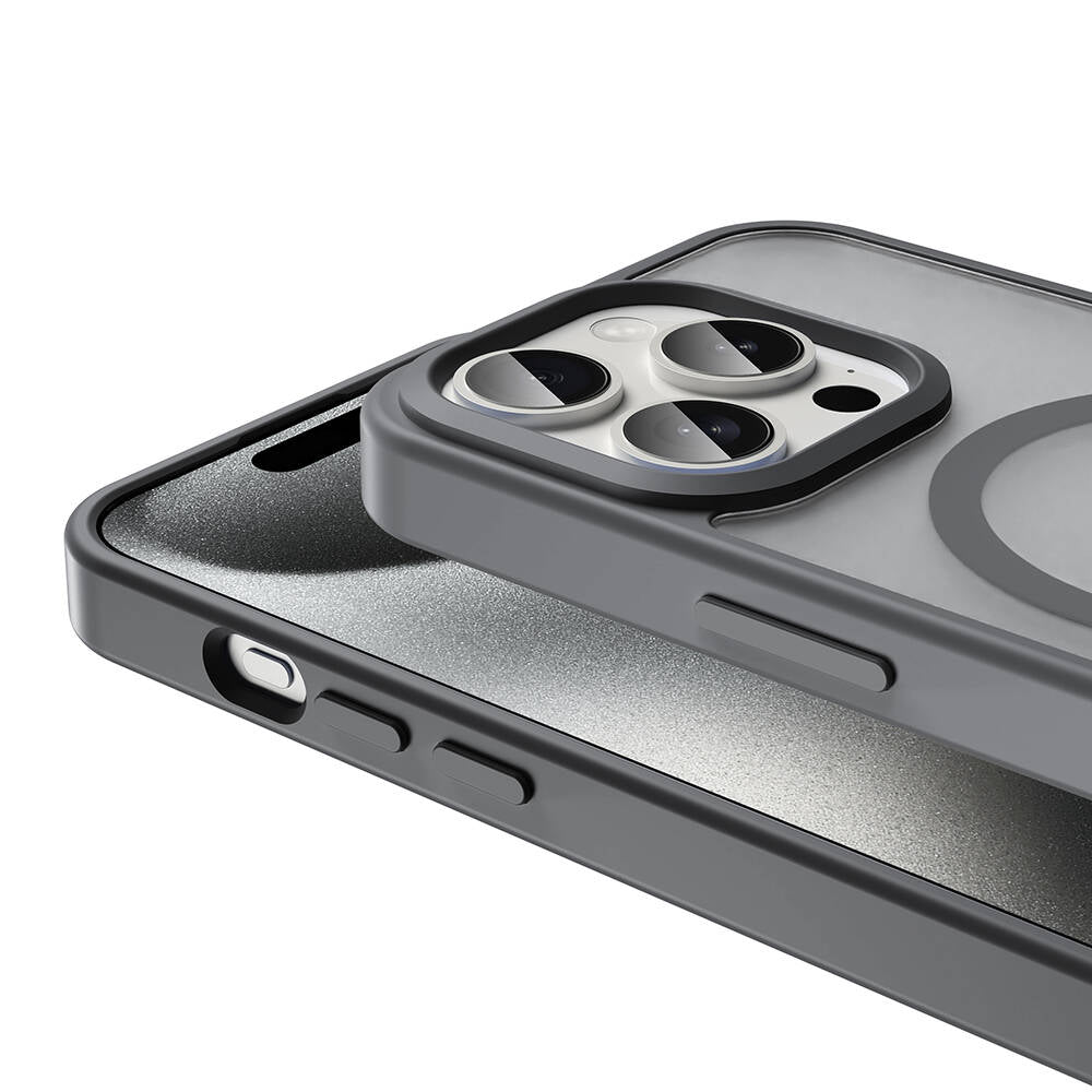 Apple iPhone 15 Pro Kılıf M-safe Şarj Özellikli Mat Arka Yüzey Zore Sio Kapak