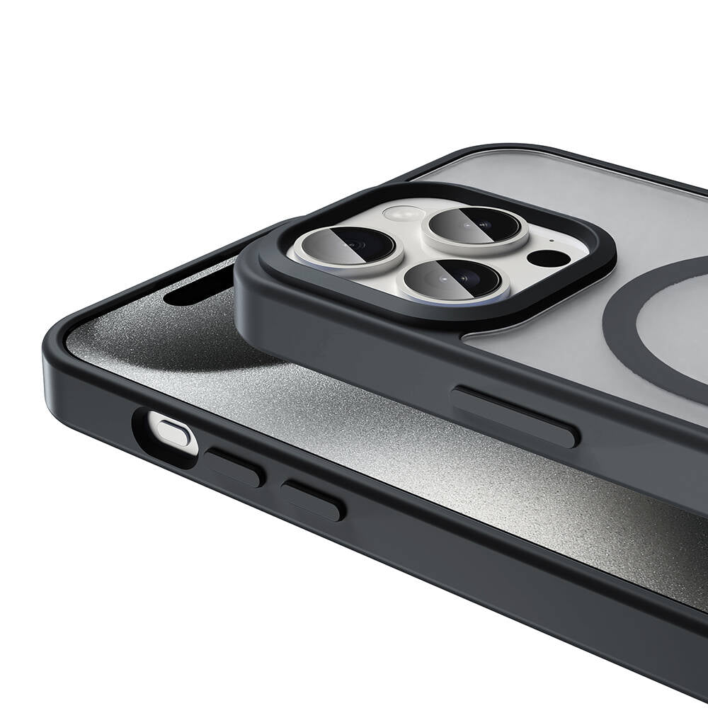 Apple iPhone 15 Pro Kılıf M-safe Şarj Özellikli Mat Arka Yüzey Zore Sio Kapak