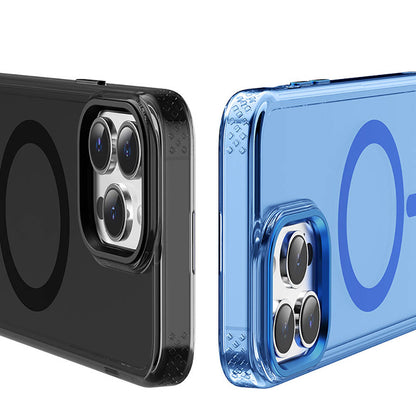 Apple iPhone 15 Pro Kılıf M-safe Şarj Özellikli Saydam Arka Yüzey Recci Crystal Color Serisi Kapak