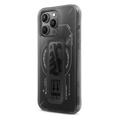 Apple iPhone 15 Pro Kılıf M-safe Şarj Özellikli Teknoloji Desenli Standlı Skinarma Helio Kapak