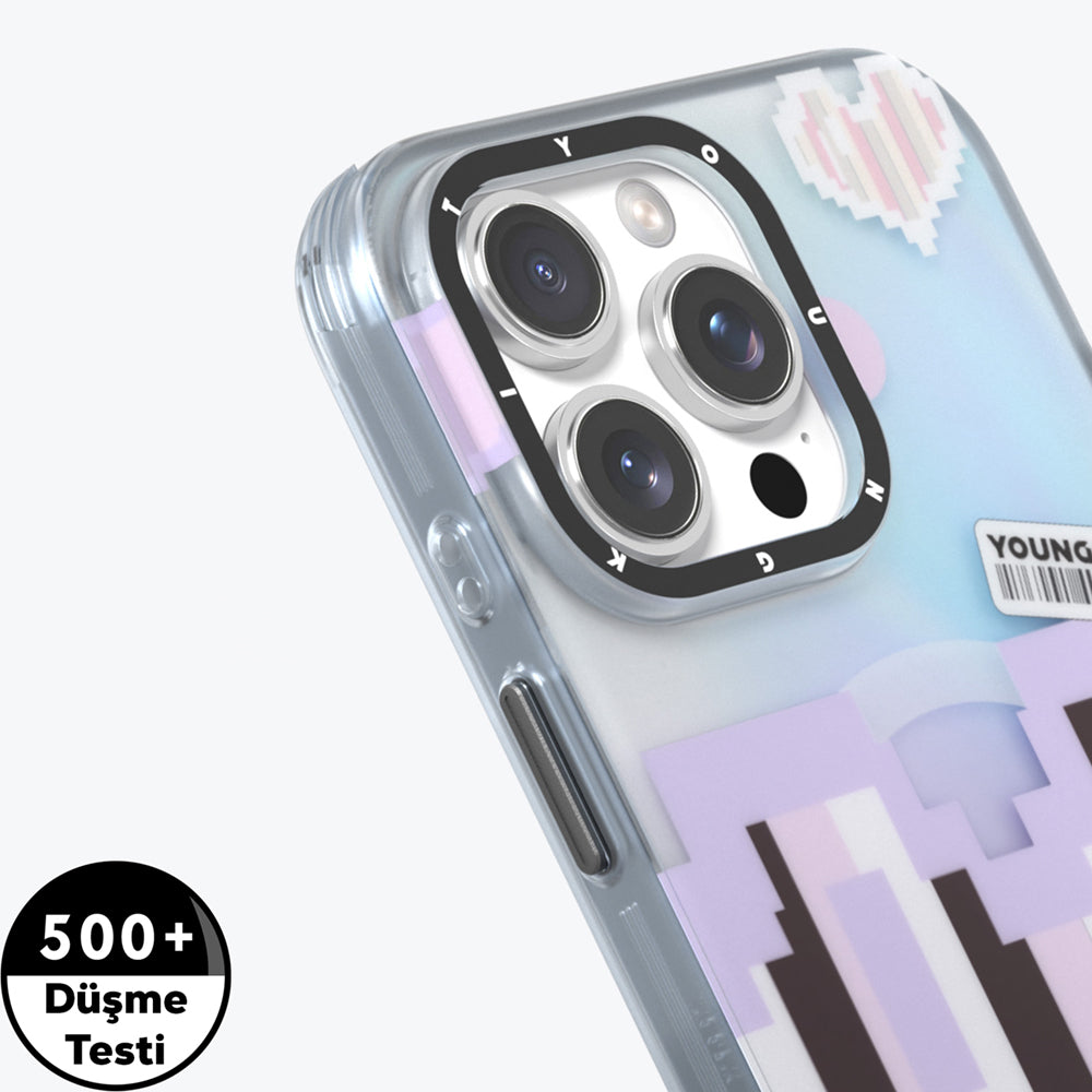 Apple iPhone 15 Pro Kılıf M-safe Şarj Özellikli Youngkit Love Serisi Kapak