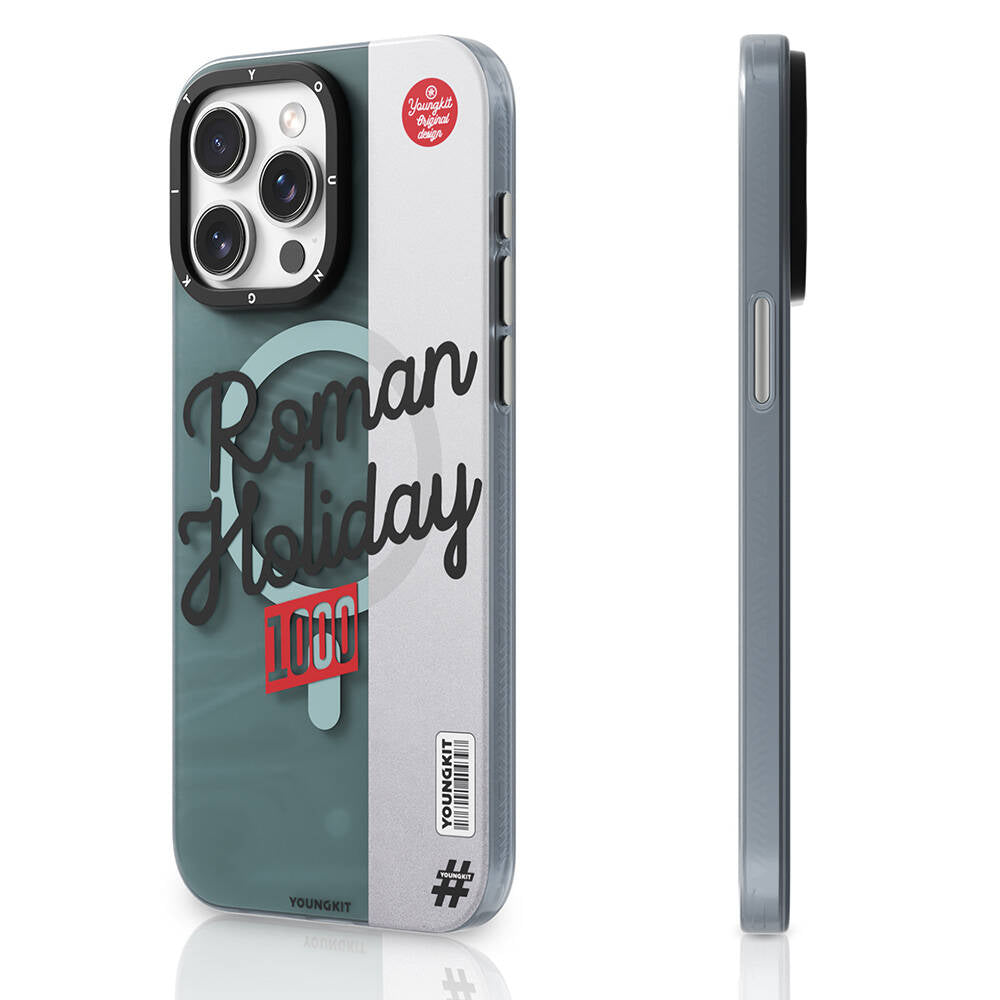 Apple iPhone 15 Pro Kılıf M-safe Şarj Özellikli Youngkit Motorcycle Legend Serisi Kapak