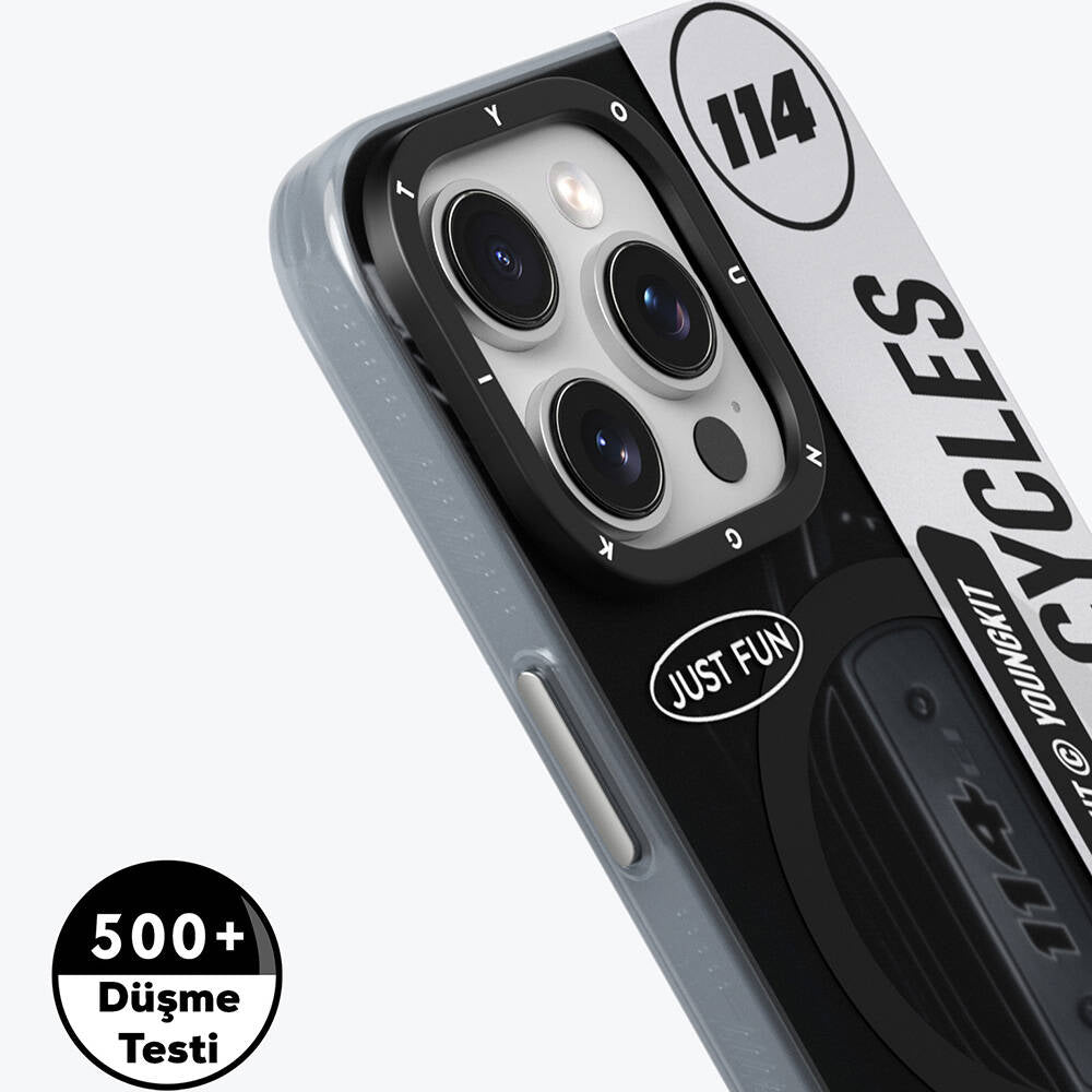 Apple iPhone 15 Pro Kılıf M-safe Şarj Özellikli Youngkit Motorcycle Legend Serisi Kapak