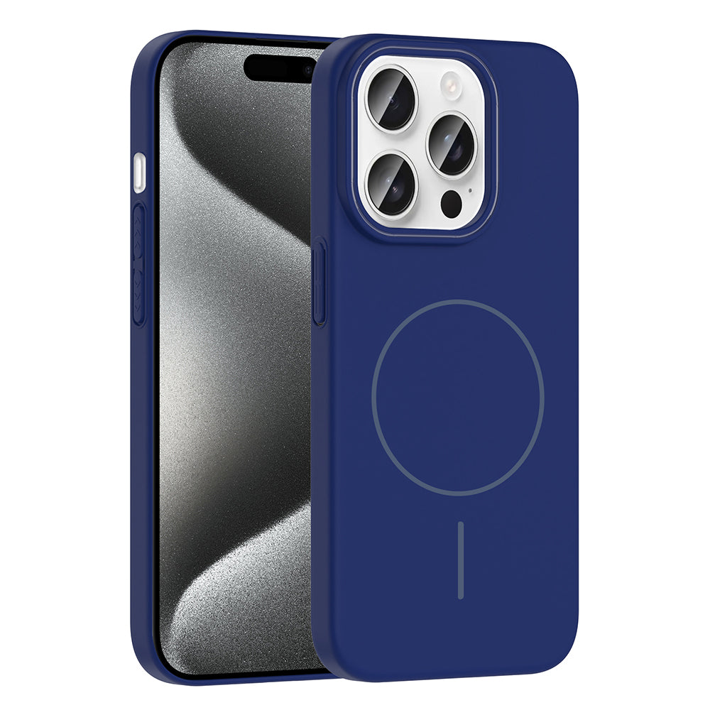 Apple iPhone 15 Pro Kılıf M-safe Şarj Özellikli Zore Ruby Sert Kapak