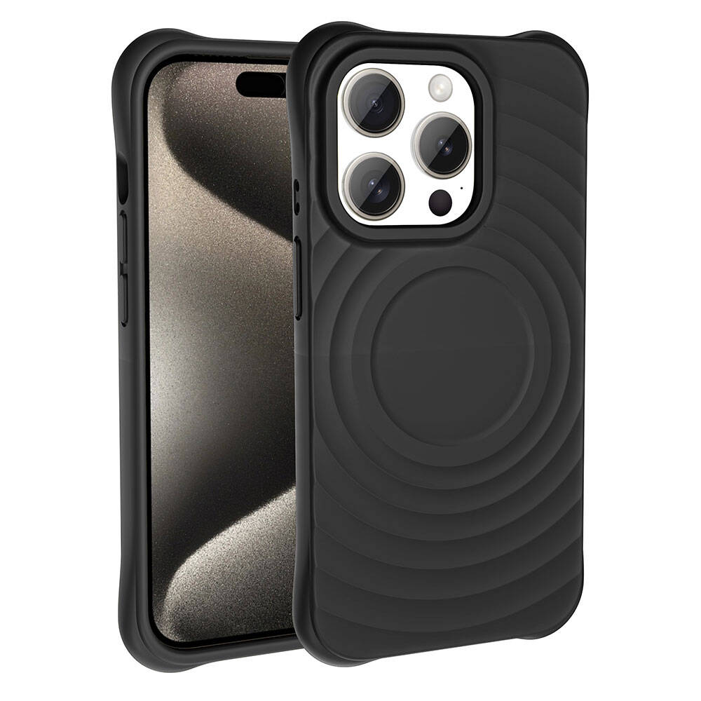 Apple iPhone 15 Pro M-safe Şarj Özellikli Airbagli Mat Görünümlü Zore Hepi Kapak