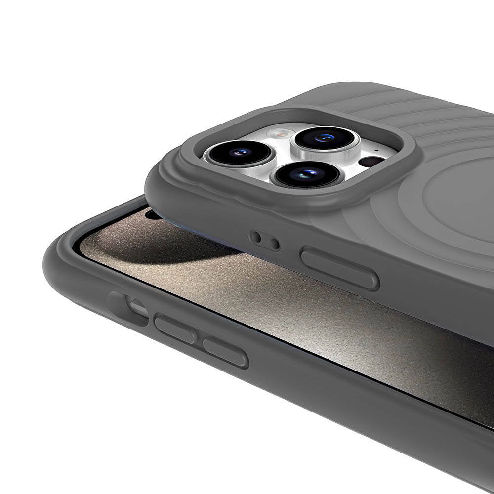 Apple iPhone 15 Pro M-safe Şarj Özellikli Airbagli Mat Görünümlü Zore Hepi Kapak