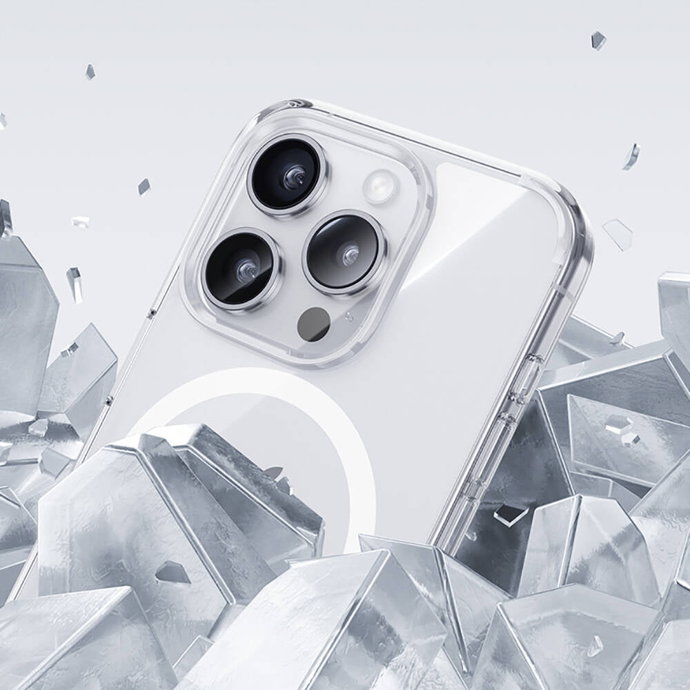 Apple iPhone 15 Pro Max Kılıf M-safe Şarj Özellikli Airbagli Şeffaf Benks LucentPro Serisi Kapak