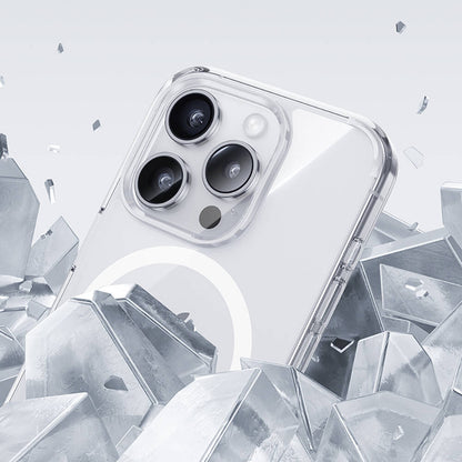 Apple iPhone 15 Pro Max Kılıf M-safe Şarj Özellikli Airbagli Şeffaf Benks LucentPro Serisi Kapak