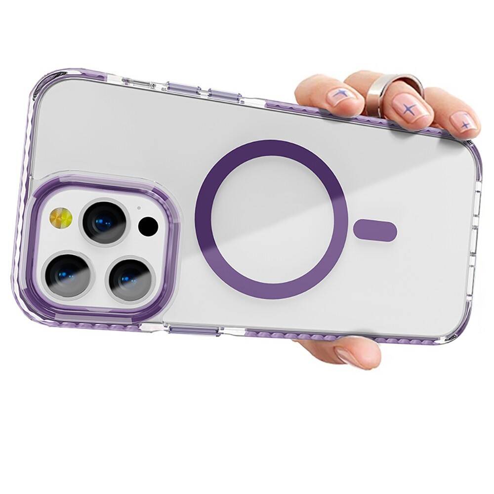 Apple iPhone 15 Pro Max Kılıf M-safe Şarj Özellikli Airbagli Takılabilir Askı Aparatlı Zore Nana Kapak