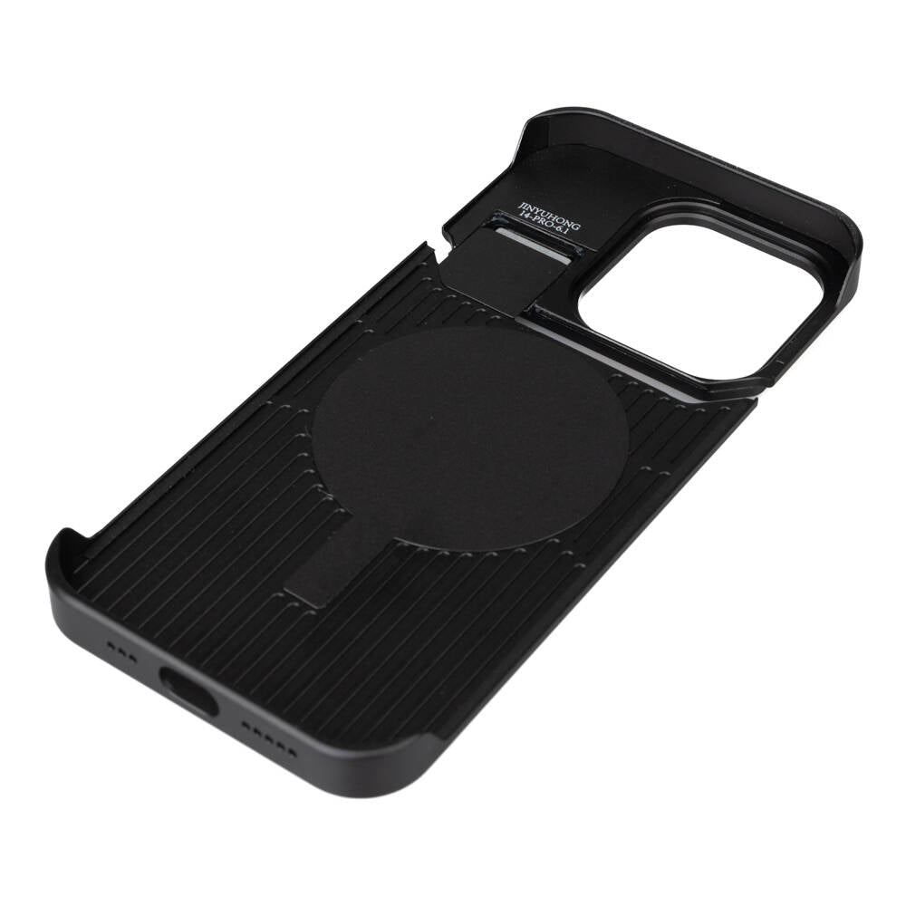 Apple iPhone 15 Pro Max Kılıf M-safe Şarj Özellikli Mekanizmalı Koku Hazneli Zore Mostar Kapak