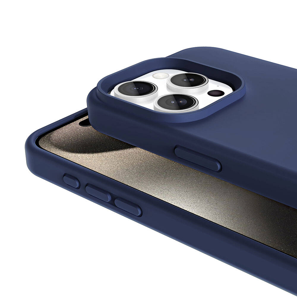 Apple iPhone 15 Pro Max Kılıf M-safe Şarj Özellikli Sıvı Teknolojili Silinebilir Sert Zore Kivi Kapak