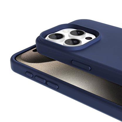 Apple iPhone 15 Pro Max Kılıf M-safe Şarj Özellikli Sıvı Teknolojili Silinebilir Sert Zore Kivi Kapak