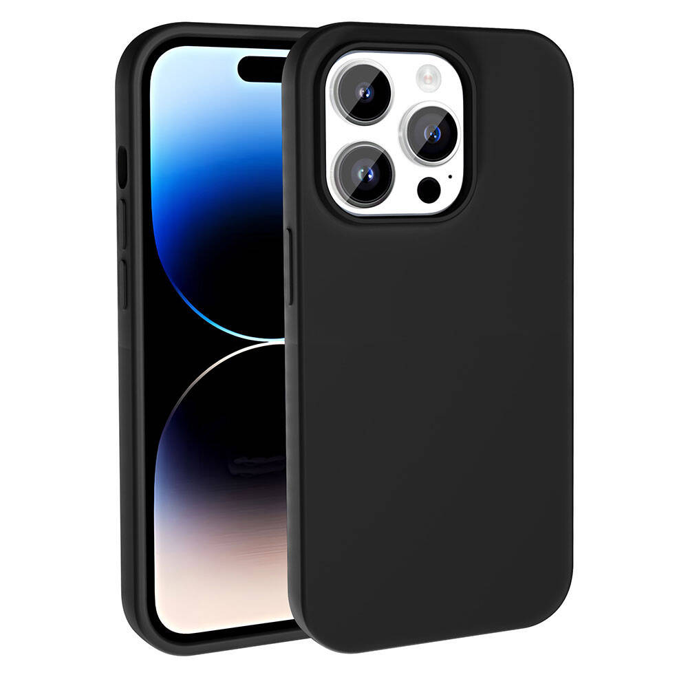 Apple iPhone 15 Pro Max Kılıf M-safe Şarj Özellikli Sıvı Teknolojili Silinebilir Sert Zore Kivi Kapak