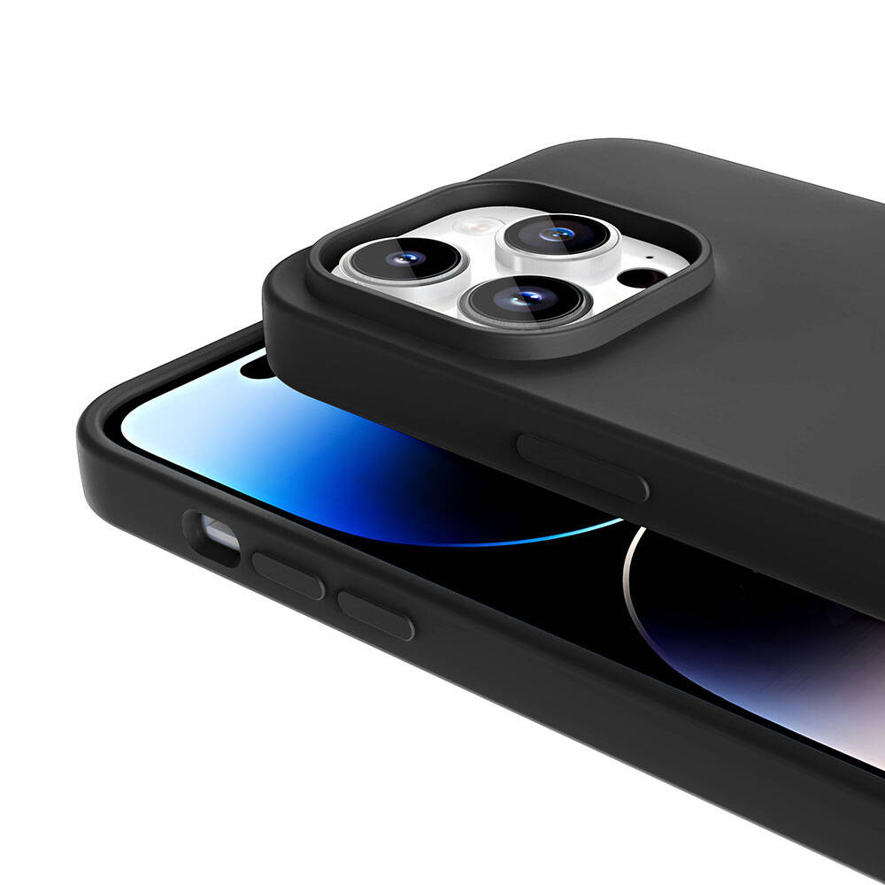 Apple iPhone 15 Pro Max Kılıf M-safe Şarj Özellikli Sıvı Teknolojili Silinebilir Sert Zore Kivi Kapak