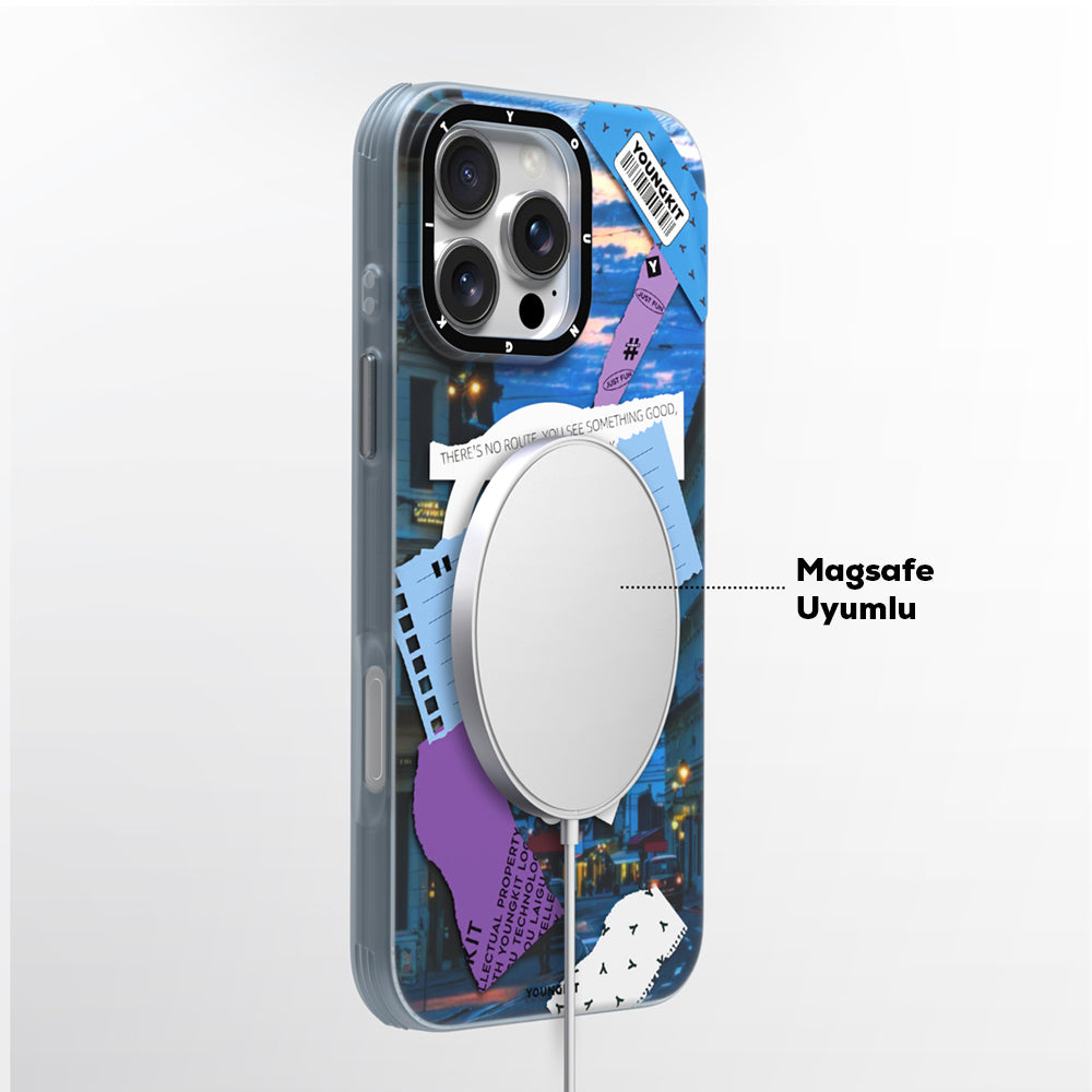Apple iPhone 15 Pro Max Kılıf M-safe Şarj Özellikli Youngkit A-City Serisi Kapak