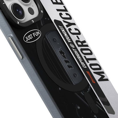 Apple iPhone 15 Pro Max Kılıf M-safe Şarj Özellikli Youngkit Motorcycle Legend Serisi Kapak