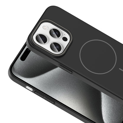 Apple iPhone 15 Pro Max Kılıf M-safe Şarj Özellikli Zore Ruby Sert Kapak