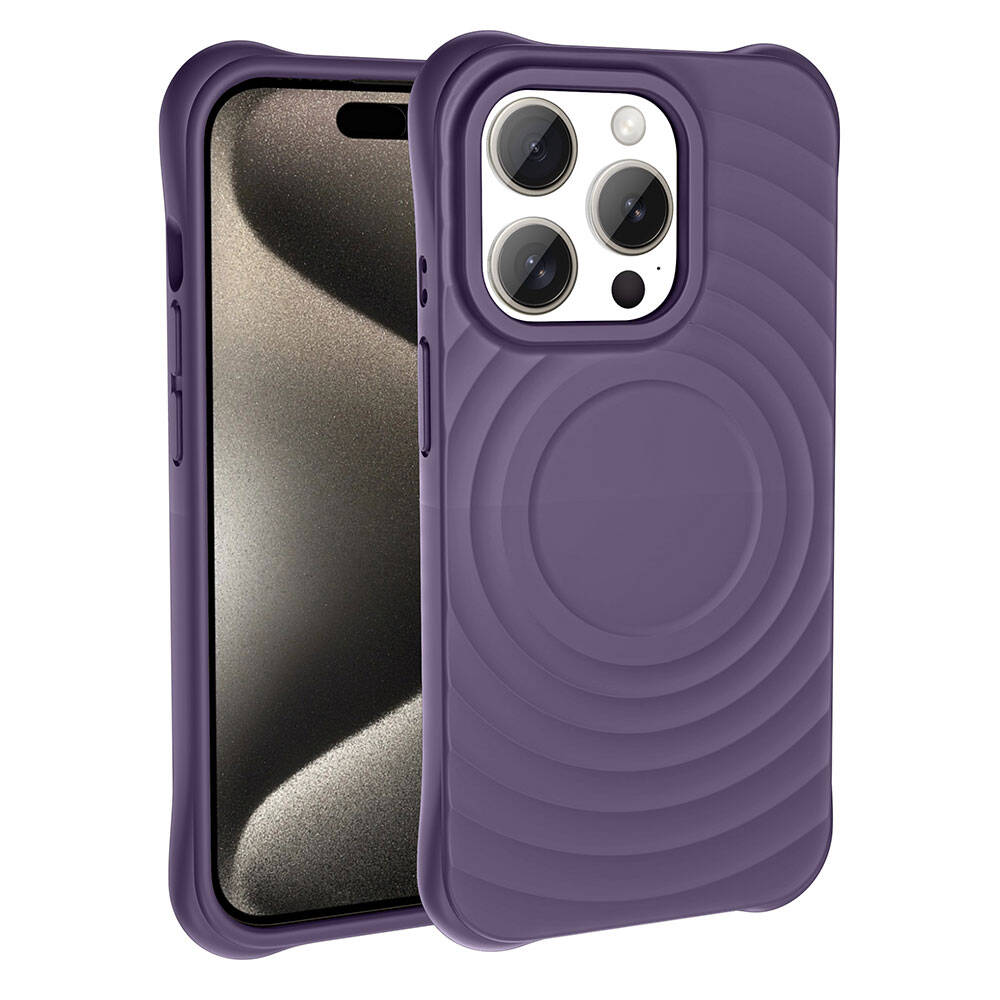 Apple iPhone 15 Pro Max M-safe Şarj Özellikli Airbagli Mat Görünümlü Zore Hepi Kapak