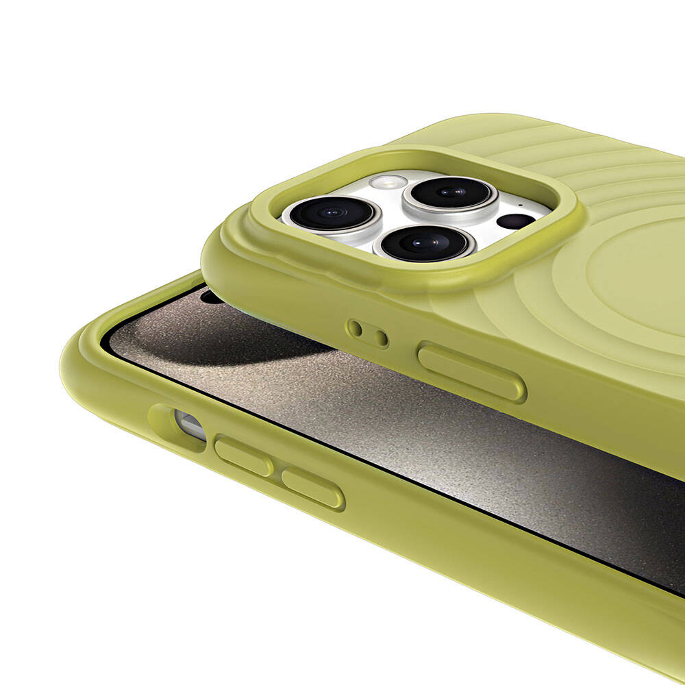 Apple iPhone 15 Pro Max M-safe Şarj Özellikli Airbagli Mat Görünümlü Zore Hepi Kapak