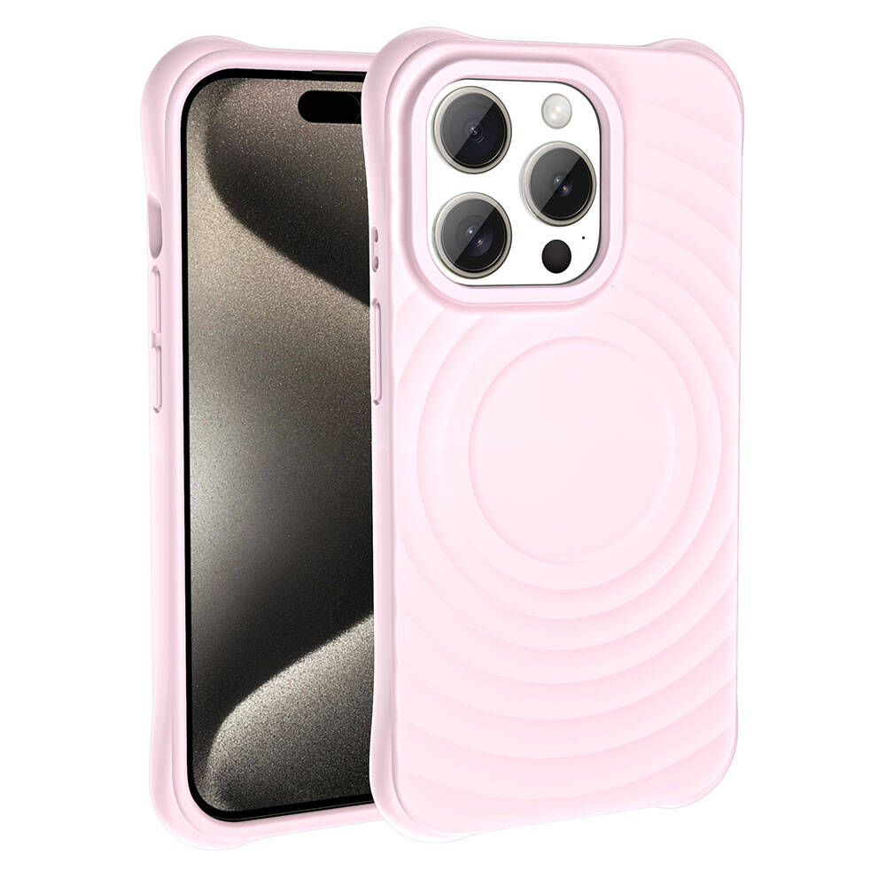 Apple iPhone 15 Pro Max M-safe Şarj Özellikli Airbagli Mat Görünümlü Zore Hepi Kapak