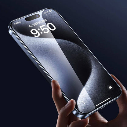 Apple iPhone 15 Pro Wiwu GT-008 Polimer Oleofobik Kaplama Şeffaf Pürüzsüz Temperli Cam Ekran Koruyucu 10'lu Paket