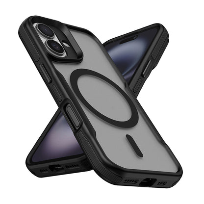 Apple iPhone 16 Kılıf M-safe Şarj Özellikli Renkli Kenar Airbag Şeritli Zore Lamer Kapak