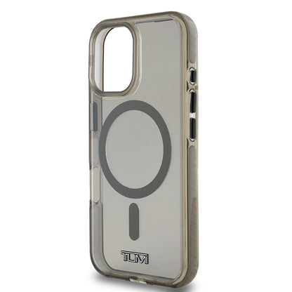 Apple iPhone 16 Kılıf TUMI Orjinal Lisanslı M-safe Şarj Özellikli Airbagli Transparan Kapak