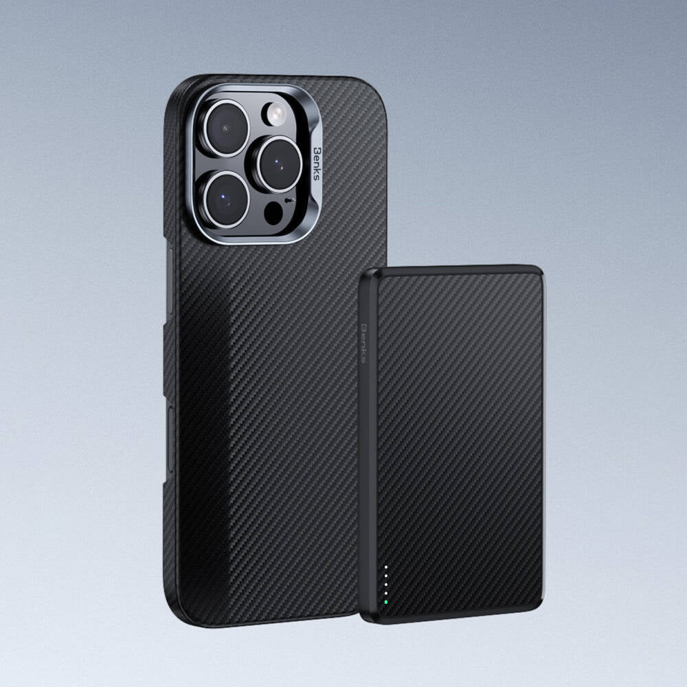 Apple iPhone 16 Plus Kılıf Benks M-safe Şarj Özellikli Magnetik ArmorAir 600D Kevlar Fiber Kapak