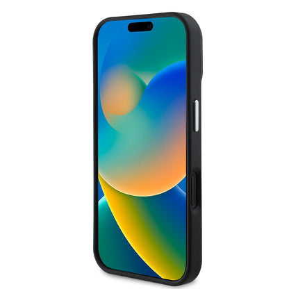 Apple iPhone 16 Plus Kılıf Guess Orjinal Lisanslı M-safe Şarj Özellikli Grained Triangle Kapak